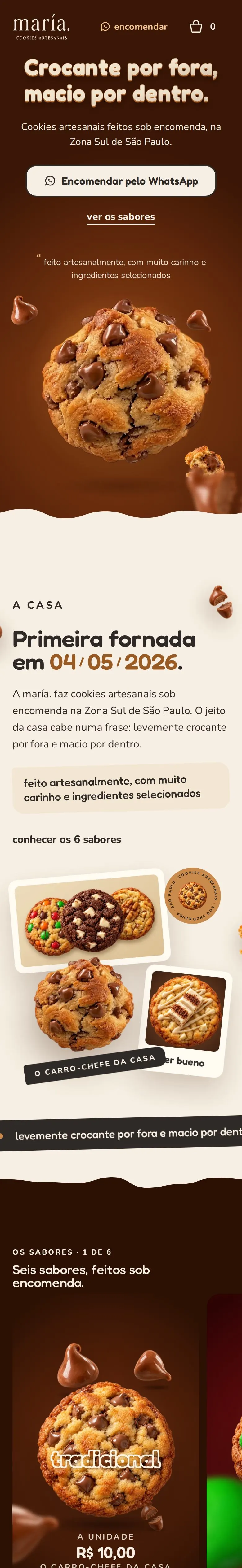 O site maría. cookies no celular, rolando