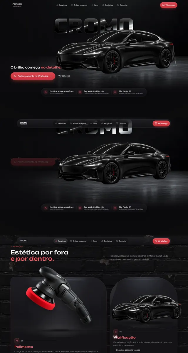 Cromo Studio Automotivo: início