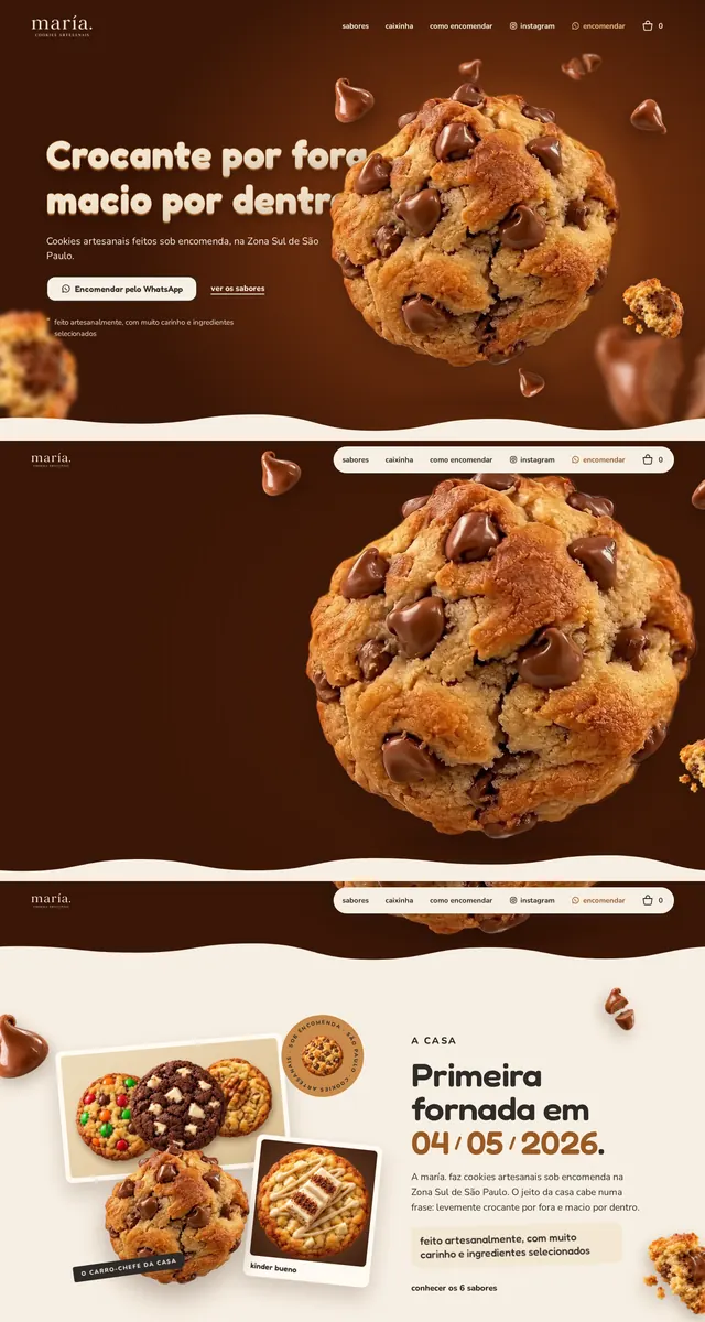 maría. cookies: início